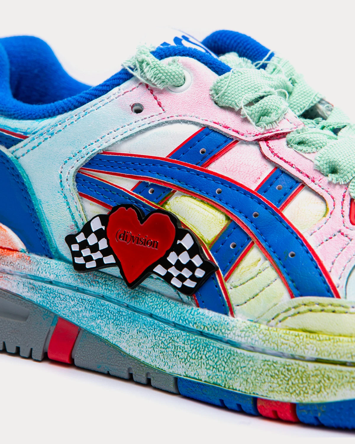 EX89 Rainbow / Mint / Blue Low Top Sneakers 4 EX89 Rainbow / Mint / Blue Low Top Sneakers - Image 2