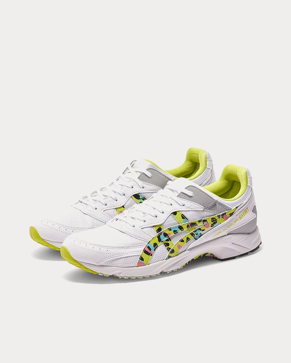 White / Yellow Low Top Sneakers 4 White / Yellow Low Top Sneakers - Image 2